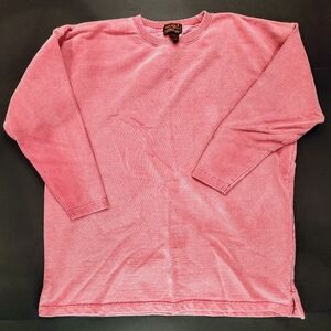 Eddie Bauer Vintage Long Sleeve Sweater Womens Medium Red Pink Made In USA